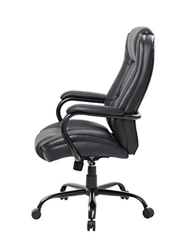 Boss Office Products Heavy Duty Executive Chair with 350lbs Weight Capacity in Black