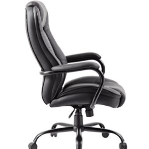 Boss Office Products Heavy Duty Executive Chair with 350lbs Weight Capacity in Black