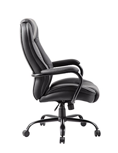 Boss Office Products Heavy Duty Executive Chair with 350lbs Weight Capacity in Black