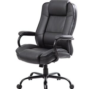 Boss Office Products Heavy Duty Executive Chair with 350lbs Weight Capacity in Black