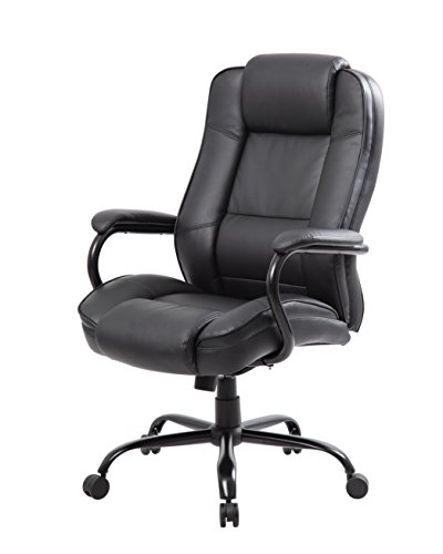 Boss Office Products Heavy Duty Executive Chair with 350lbs Weight Capacity in Black