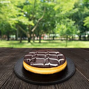 Black Round Tray 12 Inch Cardboard Circles Black Cake Board Cake Drum Wrap Covering Display Board Round Cardboard Cake Rounds - BURIUS