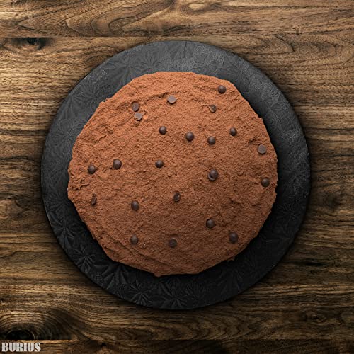 Black Round Tray 12 Inch Cardboard Circles Black Cake Board Cake Drum Wrap Covering Display Board Round Cardboard Cake Rounds - BURIUS