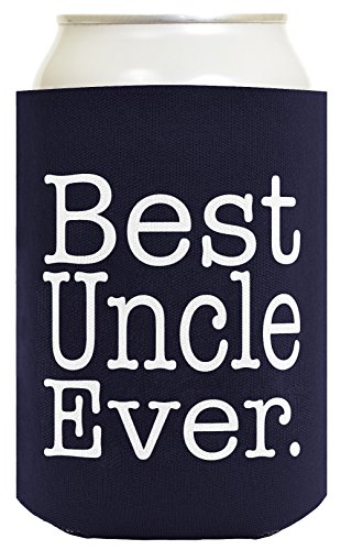 Best Aunt and Uncle Ever Gift Set 2 Pack Can Coolies Drink Coolers Magenta and Navy