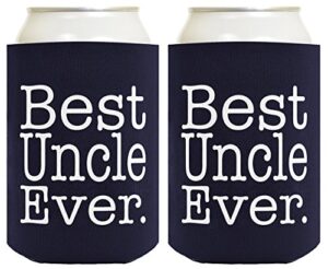 funny can coolie best uncle ever gift 2 pack can coolies drink coolers navy