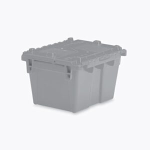 ceilblue storage tote extra small with lid 11.8" l x 9.8" w x 7.7" h - gray