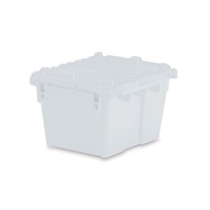 ceilblue storage tote extra small with lid 11.8" l x 9.8" w x 7.7" h - semi clear