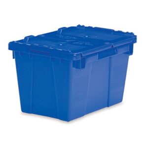 small storage tote with lid 15.2"l x 10.9"w x 9.7"h - blue