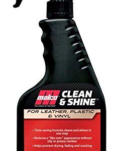 Malco Clean & Shine Interior Car Cleaner and Dressing – Restore Leather, Plastic and Vinyl Surfaces in Your Vehicle/Clean, Condition and Protect in 1 Simple Step / 22 oz. (125922)