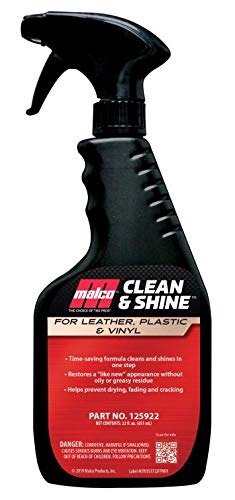 Malco Clean & Shine Interior Car Cleaner and Dressing – Restore Leather, Plastic and Vinyl Surfaces in Your Vehicle/Clean, Condition and Protect in 1 Simple Step / 22 oz. (125922)