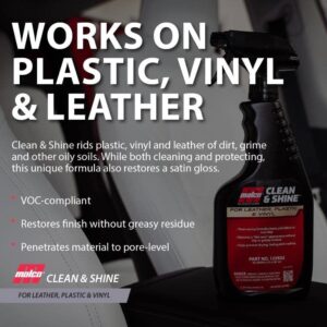 Malco Clean & Shine Interior Car Cleaner and Dressing – Restore Leather, Plastic and Vinyl Surfaces in Your Vehicle/Clean, Condition and Protect in 1 Simple Step / 22 oz. (125922)