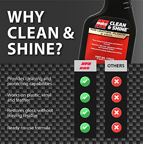 Malco Clean & Shine Interior Car Cleaner and Dressing – Restore Leather, Plastic and Vinyl Surfaces in Your Vehicle/Clean, Condition and Protect in 1 Simple Step / 22 oz. (125922)