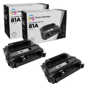 ld products compatible hp 81a cf281a toner cartridge replacement for laserjet enterprise flow mfp m630z m604dn m604n m605dh m605dn m605n m605x m606dn m606x m630dn m630f m630h m630 (black, 2-pack)