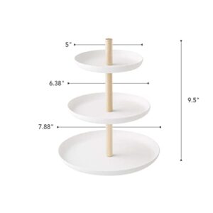 Yamazaki Home 3-Tier Food Serving Stand - Appetizer & Dessert Tray Party Organizer