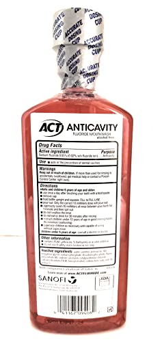 ACT Alcohol Free Anticavity Fluoride Rinse-Cinnamon-18 oz, 2 pk