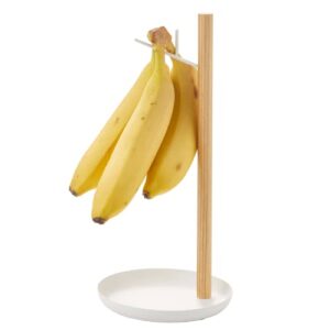 yamazaki home stand banana hanger | steel + wood, one size, white