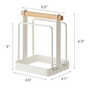 Yamazaki Home Cutting Board Stand, Water Resistant, No Assembly Req, White, One Size