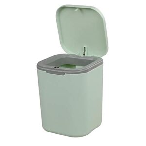 hommp tiny countertop trash can, 0.5 gallon with push-button (green)