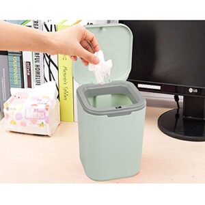 HOMMP Tiny Countertop Trash Can, 0.5 Gallon with Push-Button (Green)