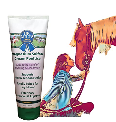 Dr. Milt's Horse Topical Epsom Salt Pain Relief Ointment Rub: Poultice and Liniment Cream. 1-8oz Cream