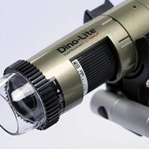 Dino-Lite USB Digital Microscope AM4113ZT - 1.3MP, 10x - 50x, 220x Optical Magnification, Measurement, Polarized Light