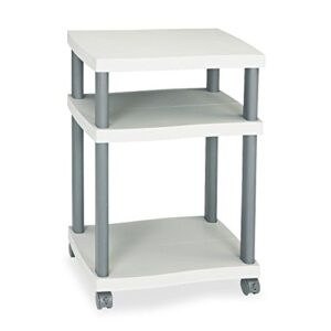 safco 1860gr wave design printer stand three-shelf 20w x 17-1/2d x 29-1/4h charcoal gray