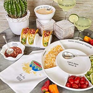 Mud Pie Just in Queso Dip Set, White