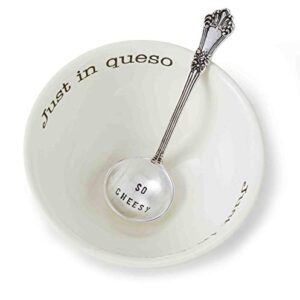 Mud Pie Just in Queso Dip Set, White