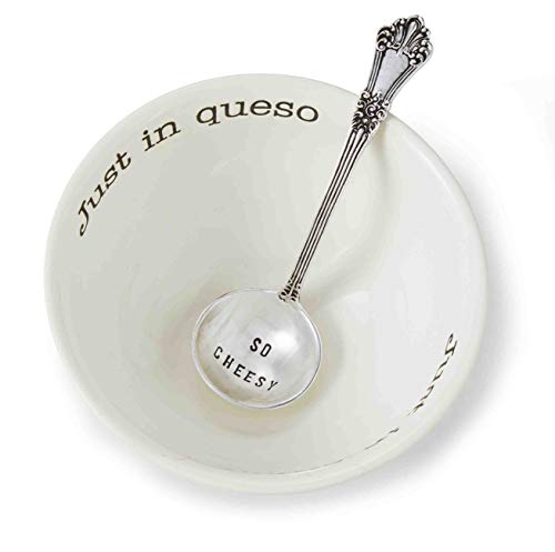 Mud Pie Just in Queso Dip Set, White