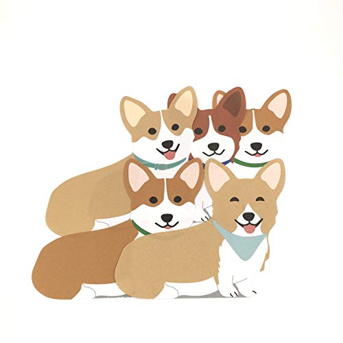 Welsh Corgi Dog Die-cut Memo Pad 4.75"x4" 90 Sheets