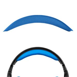 geekria mesh fabric headband pad compatible with logitech g930, g430, f450 headphone replacement headband/headband cushion/replacement pad repair parts (blue).