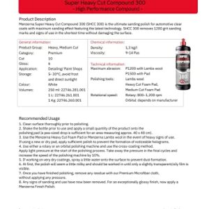 Menzerna SHC300Q - Super Heavy Cut Compound 300 Quart Bottle