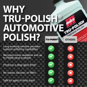 Malco Tru -Polish - All in One Car Polish and Swirl Remover/for Vehicle Paint Correction, Detailing and Buffing / 32 oz. (197332)