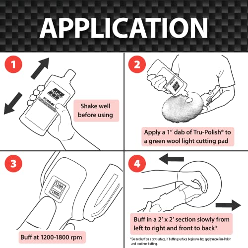 Malco Tru -Polish - All in One Car Polish and Swirl Remover/for Vehicle Paint Correction, Detailing and Buffing / 32 oz. (197332)