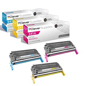 cs compatible toner cartridge replacement for hp 4650 c9721a cyan c9722a yellow c9723a magenta hp 641a color laserjet 4600n 4600dn 4600dtn 4600hdn 4610n 4650 4650n 4650dn 4650dtn 4650hdn 3 color set