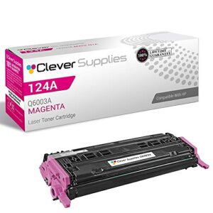 cs compatible toner cartridge replacement for hp cm1017mfp q6003a magenta hp 124a 1600 2600 2600n 2600dn 2605 2605dn 2605dtn cm1015 cm1015mfp cm1017 cm1017mfp