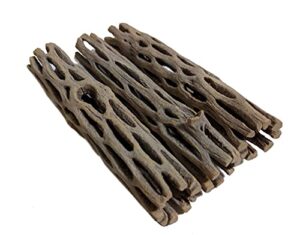 natural cholla wood for aquarium decoration, shrimp, hermit crab, chew toys for small pets (4 inches long(pack of 3))