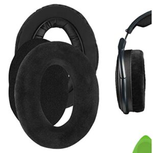 geekria comfort velour replacement ear pads for sennheiser hd525, hd535, hd545, hd565, hd580, hd600, hd650, hd660 s, hd 660s2 headphones earpads, headset ear cushion repair parts (black)