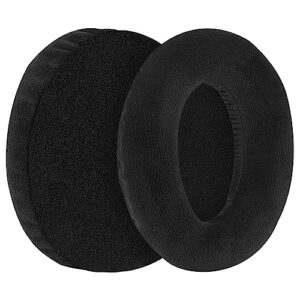 Geekria Comfort Velour Replacement Ear Pads for Sennheiser HD525, HD535, HD545, HD565, HD580, HD600, HD650, HD660 S, HD 660S2 Headphones Earpads, Headset Ear Cushion Repair Parts (Black)