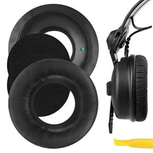 geekria quickfit replacement ear pads for sennheiser hd25-1, hd25-ii, hd25sp, hd25sp-ii headphones ear cushions, headset earpads, ear cups cover repair parts (black)