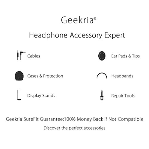 Geekria QuickFit Replacement Ear Pads for Sennheiser HD25-1, HD25-II, HD25SP, HD25SP-II Headphones Ear Cushions, Headset Earpads, Ear Cups Cover Repair Parts (Black)