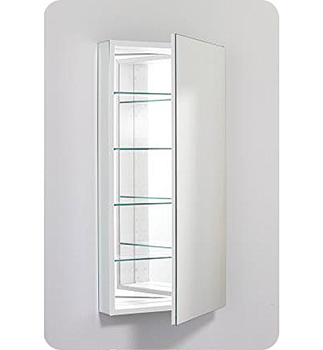 Robern PLM2040GRE Polished Edge, Classic Gray Interior, Electric ̶ Right Hinge PL Series 20" x 40" Flat Top Cabinet