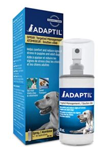 adaptil spray 60 ml – calms & comforts dogs during travel, veterinary visits and stressful events - the original d.a.p. dog appeasing pheromone spray, 60ml - packaging may vary