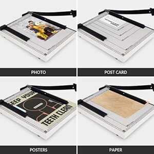 Yescom Paper Cutter Guillotine Trimmer 15" Cut Length 12 Sheet Photo Cardstock Cutting Machine