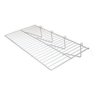 econoco deluxe 12" d x 23-1/2"w straight shelf for grid panel -box of 6- (chrome)