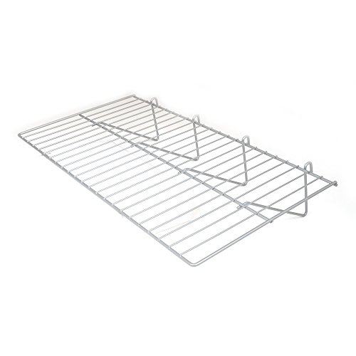 Econoco Deluxe 12" D x 23-1/2"W Straight Shelf for Grid Panel -Box of 6- (Chrome)