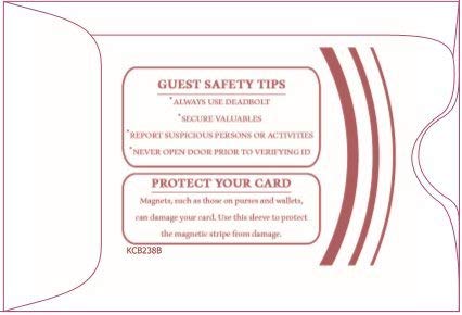 1000 Cashier Depot Keycard Envelope/Sleeve" Welcome Guests" 2-3/8" x 3-1/2", Burgundy, 1000 Count