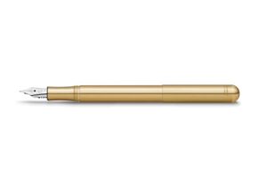 kaweco liliput fountain pen, brass, m nib (medium)