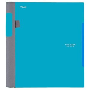 five star advance spiral notebook plus study app, 1 subject, college ruled paper, 11" x 8-1/2", 100 sheets, with spiral guard and movable dividers, color selected for you, 1 count (06322)