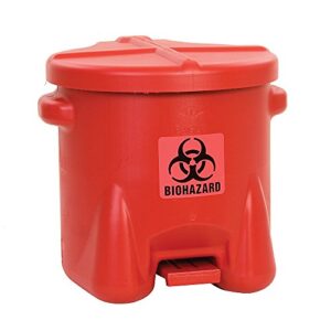 eagle 945bio red biohazard waste can, 10 gallon
